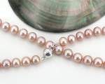 Pearl necklace<br>Lavender<br>7.5 - 8.0 mm