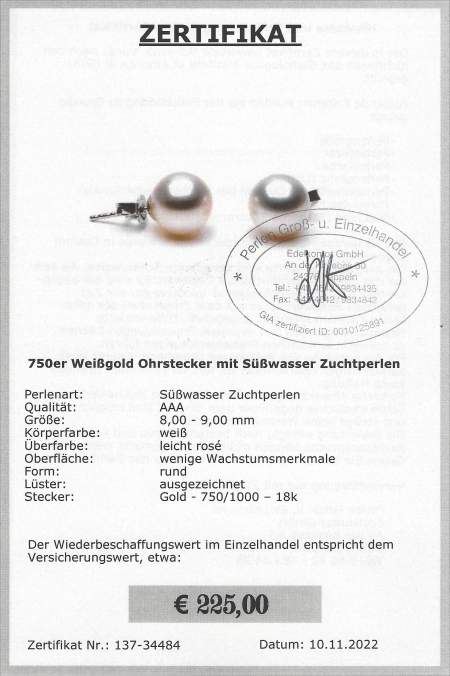 Cultured pearl earstuds at SelecTraders