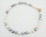White Cultured<br>pearl necklace<br>10.0 - 14.0 mm