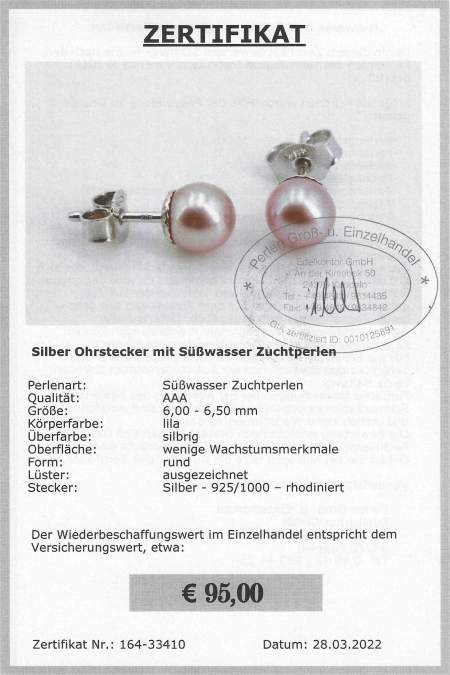 Lavender earstuds from Selectraders