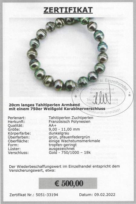 Drop Tahitian Pearl bracelet from Selectraders