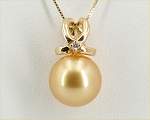 Chain with golden<br>South Sea Pearl<br>11.0 - 12.0 mm