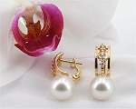 White South Sea pearl earstuds from Selectraders