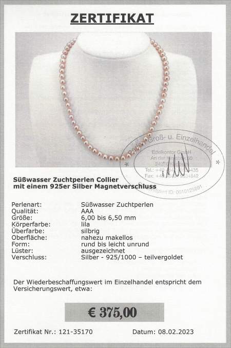 Lavender pearl necklace at SelecTraders